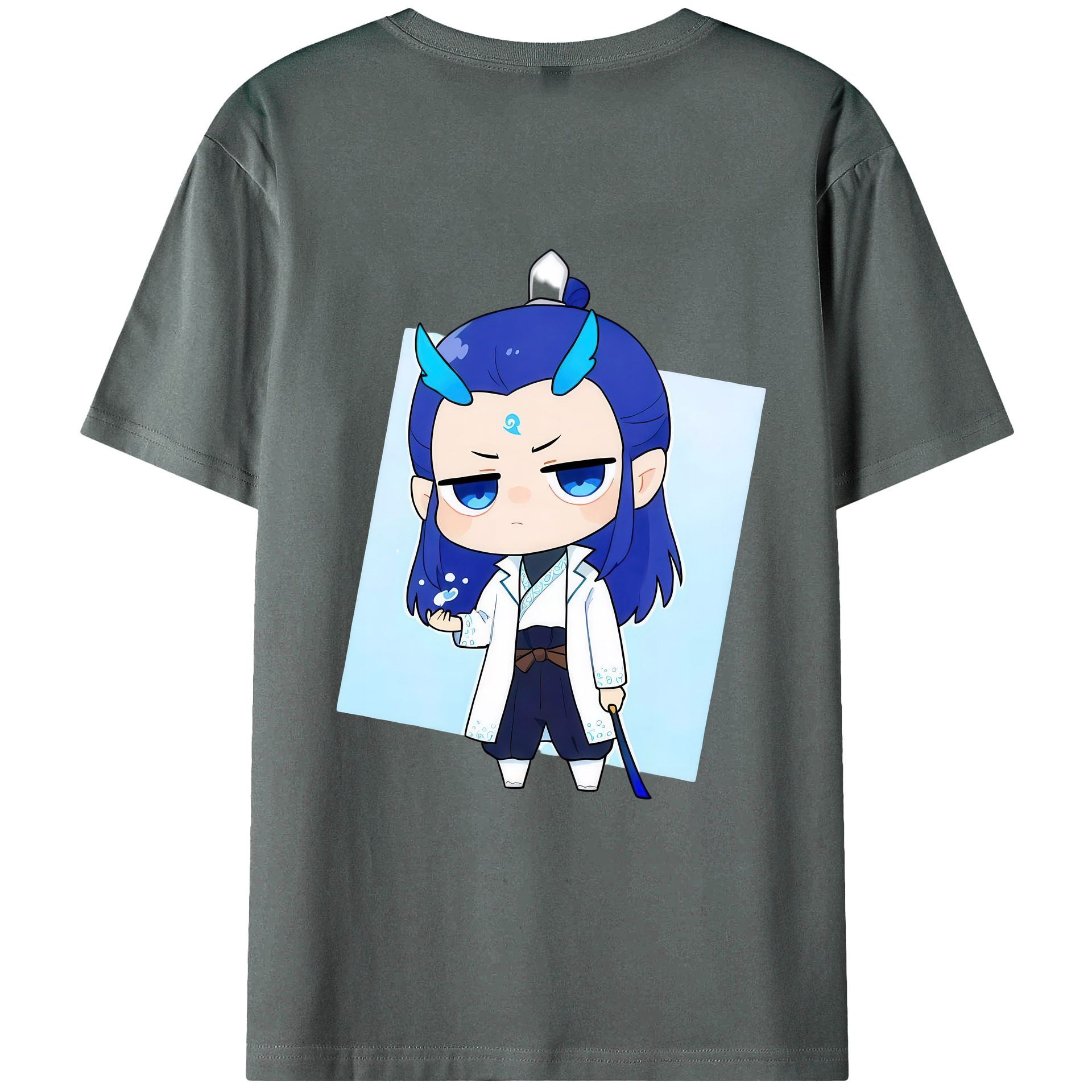 （画像用） Ne Zha 2 ナタ 魔童の大暴れ 綿100％半袖Tシャツ（背面プリント）